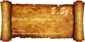 Bruszt Szabolcs névjegykártya