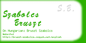 szabolcs bruszt business card